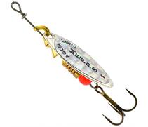 Блесна Mepps Aglia Long Rainbow 1 AG серебро/бел.наклейка 4,5g    (C62), Цвет: Silver, Вес блесны (г): 4,5, фото 