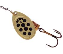 Блесна Mepps Aglia PTS 2 Noirs OR золото/черн.точ 4,5g    (D07), Цвет: Золото/Черная, Вес блесны (г): 4,5, фото 