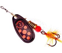 Блесна Mepps Black Fury MOUCH 2 Orange N черный  4,5g    (D36), Цвет: Черная/Красная, Вес блесны (г): 4,5, фото 