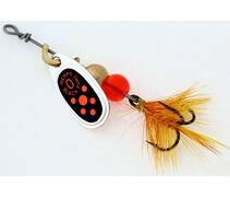 Блесна Mepps Black Fury Mouch 0 Orange Silver 2g    (B22), Цвет: Серебро/Красная, Вес блесны (г): 2, фото 