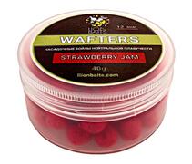 Lion Baits Бойлы нейтральной плавучести Wafters STRAWBERRY JAM Клубника 12 мм 40 гр, Вкус: клубничный джем, Диаметр (мм): 12, фото 