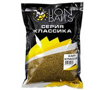 Lion Baits Прикормка серии КЛАССИКА "Карп классик" - 1кг, Вкус: Карп классик, Расцветка: желтый, фото 