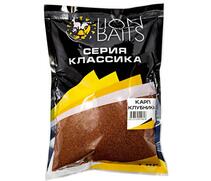 Lion Baits Прикормка серии КЛАССИКА "Карп клубника" - 1кг, Вкус: Карп клубника, Расцветка: красный, фото 