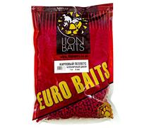 Lion Baits Пеллетс карповый Carp pellets Клубничный джем красный 6 мм - 1кг, Вкус: клубничный джем, Вид рыбы: карп, сазан, амур, Диаметр (мм): 6 мм, фото 