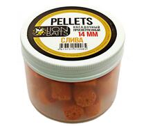 Lion Baits Пеллетс насадочный просверленный Слива 14 мм - 100 г, Вкус: слива, Диаметр (мм): 14, фото 