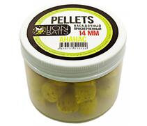 Lion Baits Пеллетс насадочный просверленный Ананас 14 мм - 100 г, Вкус: ананас, Диаметр (мм): 14, фото 