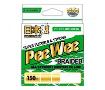Плетеный шнур Tailwalk PeeWee WX4 Lime Green, #0.6, 150 м, зеленый, фото 