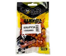 LION BAITS Кукуруза насадочная "Наживка" натуральная "Клубника" 50гр, фото 