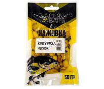 LION BAITS Кукуруза насадочная "Наживка" натуральная "Чеснок" 50гр, фото 