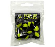 Lion Baits Бойлы плавающие двухцветные (Pop-Up) для Zig-Rig желто-черные 12 мм, 9 шт., Цвет: Желтый/Черный, Вкус: без вкуса, Диаметр (мм): 12, Серия: Pop-up, фото 