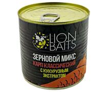 Lion Baits Зерновой микс Карп классический с кукурузным экстрактом -430 мл, фото 