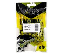 LION BAITS Горох насадочный "Наживка" натуральный "Слива" 50гр, фото 