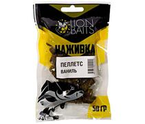 Lion baits Пеллетс насадочный "Наживка" с резинкой "Ваниль" 8 мм 50гр, фото 
