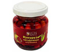 Lion baits Кукуруза натуральная в стеклянной банке "Клубника" 110мл, фото 
