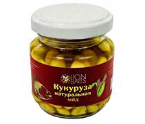 Lion baits Кукуруза натуральная в стеклянной банке "Мед" 110мл, фото 