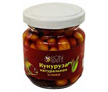 Lion baits Кукуруза натуральная в стеклянной банке "Слива" 110мл, фото 
