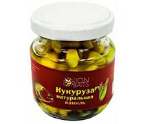 Lion baits Кукуруза натуральная в стеклянной банке "Ваниль" 110мл, фото 