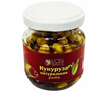 Lion baits Кукуруза натуральная в стеклянной банке "Рыба" 110мл, фото 