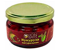Lion baits Кукуруза натуральная в стеклянной банке "Клубника" 120мл, фото 