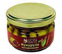 Lion baits Кукуруза натуральная в стеклянной банке "Ваниль" 120мл, фото 