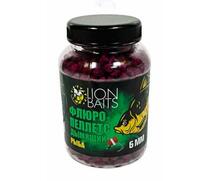 Lion Baits Пеллетс флюро дымящий "Рыба" 6мм - 300гр (банка), Вкус для группировки: Рыба, Диаметр (мм): 6 мм, фото 