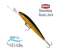 Воблер RAPALA Downdeep Husky Jerk 10, G, Цвет: G, Вес гр: 11, Длина, мм: 100 мм, фото 