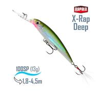Воблер RAPALA X-Rap Deep 10, OG, Цвет: OG, Вес гр: 13, Длина, мм: 100 мм, фото 