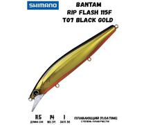 Воблер SHIMANO Bantam Rip Flash 115F 115mm 14g T07 Black Gold, Цвет: T07 Black Gold, Вес гр: 14, Длина, мм: 115 мм, фото 