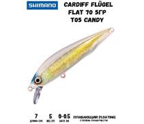 Воблер SHIMANO Cardiff Flügel Flat 70 70mm 5g T05 Candy, Цвет: T05 Candy, Вес гр: 5, Длина, мм: 70 мм, фото 