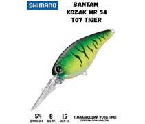 Воблер SHIMANO Bantam Kozak MR 54mm 8g T07 Tiger, Цвет: T07 Tiger, Вес гр: 8, Длина, мм: 54 мм, фото 