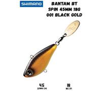Воблер SHIMANO Bantam BT Spin 45mm 18g 001 Black Gold, Цвет: 001 Black Gold, Вес гр: 18, Длина, мм: 45 мм, фото 