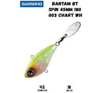 Воблер SHIMANO Bantam BT Spin 45mm 18g 003 Chart WH, Цвет: 003 Chart WH, Вес гр: 18, Длина, мм: 45 мм, фото 