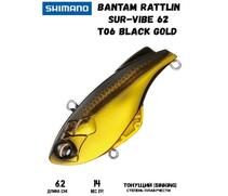 Воблер SHIMANO Bantam Rattlin Sur-Vibe 62mm 14g T06 Black Gold, Цвет: T06 Black Gold, Вес гр: 14, Длина, мм: 64 мм, фото 