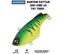 Воблер SHIMANO Bantam Rattlin Sur-Vibe 62mm 14g T07 Tiger, Цвет: T07 Tiger, Вес гр: 14, Длина, мм: 64 мм, фото 
