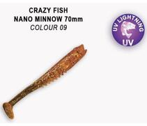 Мягкая приманка CRAZY FISH Nano Minnow 2.8" 53-70-9-7, фото 
