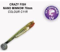Мягкая приманка CRAZY FISH Nano Minnow 2.8" 53-70-C11R-7, фото 