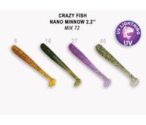 Мягкая приманка CRAZY FISH Nano Minnow 2.2" 22-55-M72-6, фото 