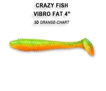 Мягкая приманка CRAZY FISH Vibro fat 4" 15-100-5d-6, фото 