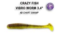 Мягкая приманка CRAZY FISH Vibro worm 3.4" 13-85-4d-6, фото 