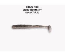 Мягкая приманка CRAZY FISH Vibro worm 3.4" 13-85-10d-6, фото 