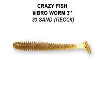 Мягкая приманка CRAZY FISH Vibro worm 3" 11-75-30-6, фото 