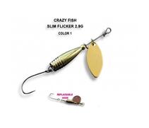 Блесна вращающаяся Crazy Fish Spinner SLIM FLICKER-2,9g #1, фото 