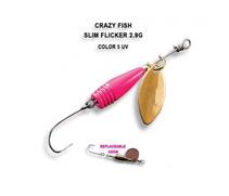 Блесна вращающаяся Crazy Fish Spinner SLIM FLICKER-2,9g #5, фото 