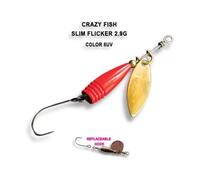 Блесна вращающаяся Crazy Fish Spinner SLIM FLICKER-2,9g #6, фото 