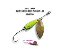 Блесна вращающаяся Crazy Fish Spinner SLIM FLICKER DR-3,5g #7, фото 