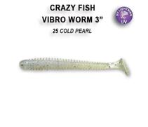 Мягкая приманка CRAZY FISH Vibro worm 3" 11-75-25-6, фото 