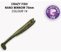 Мягкая приманка CRAZY FISH Nano Minnow 2.8" 53-70-14-7, фото 