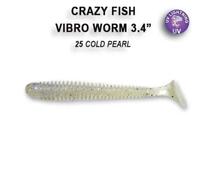 Мягкая приманка CRAZY FISH Vibro worm 3.4" 12-85-25-6, фото 