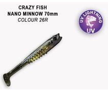 Мягкая приманка CRAZY FISH Nano Minnow 2.8" 53-70-26-7, фото 