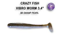 Мягкая приманка CRAZY FISH Vibro worm 3.4" 13-85-3d-6, фото 